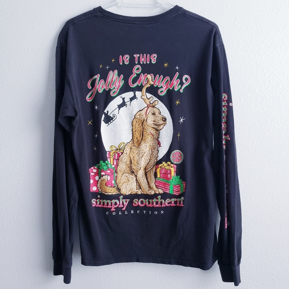 Simply Southern Christmas Dog Long Sleeve TShirt